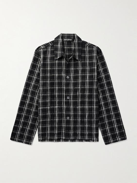 Checkered black overshirt from Our Legacy
