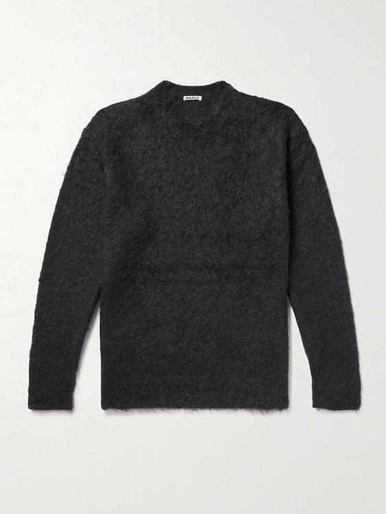 Black sweater from Auralee