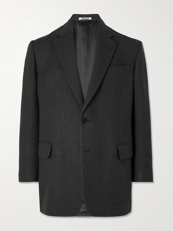 Black suit jacket from Auralee