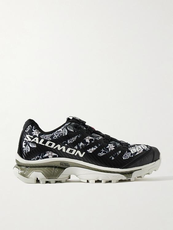 Print black sneakers from Salomon