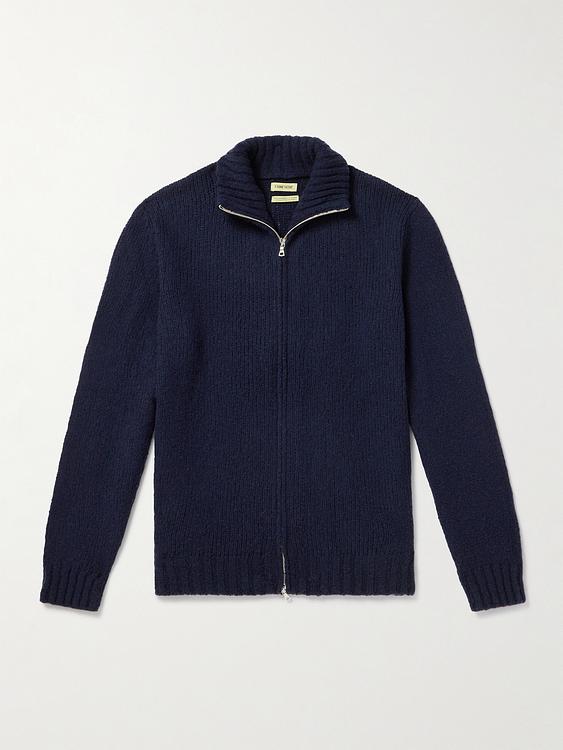 Dark blue full-zip from De Bonne Facture