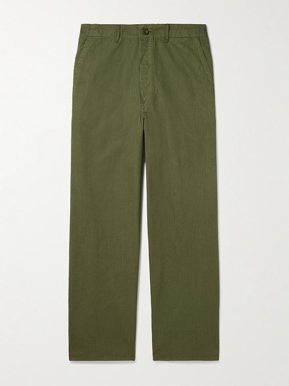 Dark green casual trousers from orSlow