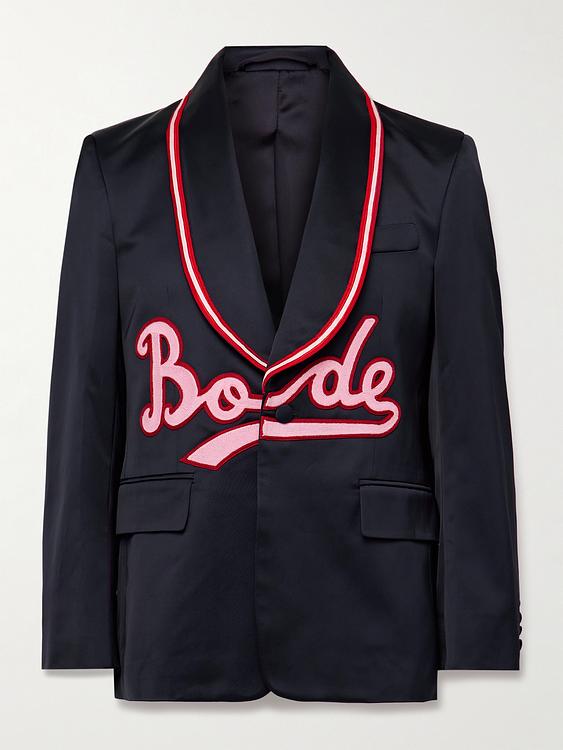 Print black blazer from Bode
