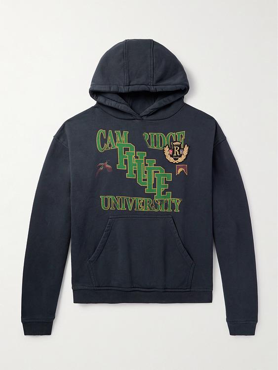 Print black hooded sweatshirt from Rhude