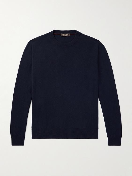 Black cashmere sweater from Loro Piana