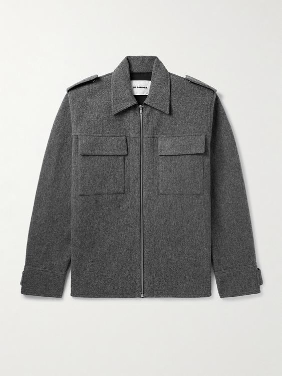 Dark grey overshirt from Jil Sander