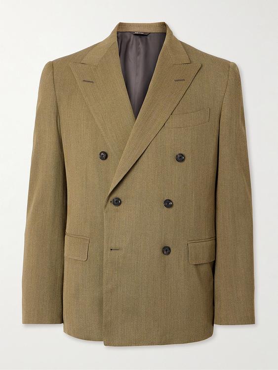 Taupe suit jacket from Loro Piana