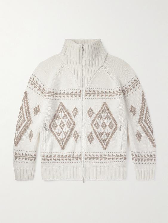 White full-zip from Brunello Cucinelli