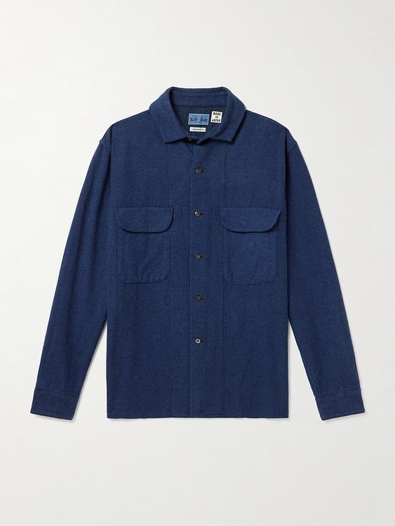 Dark blue flannel shirt from Blue Blue Japan