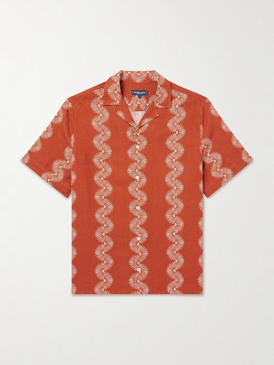 Dark red short sleeve shirt from Frescobol Carioca