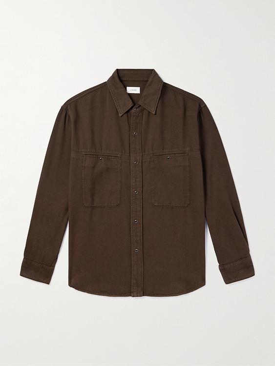 Dark brown denim shirt from Lemaire