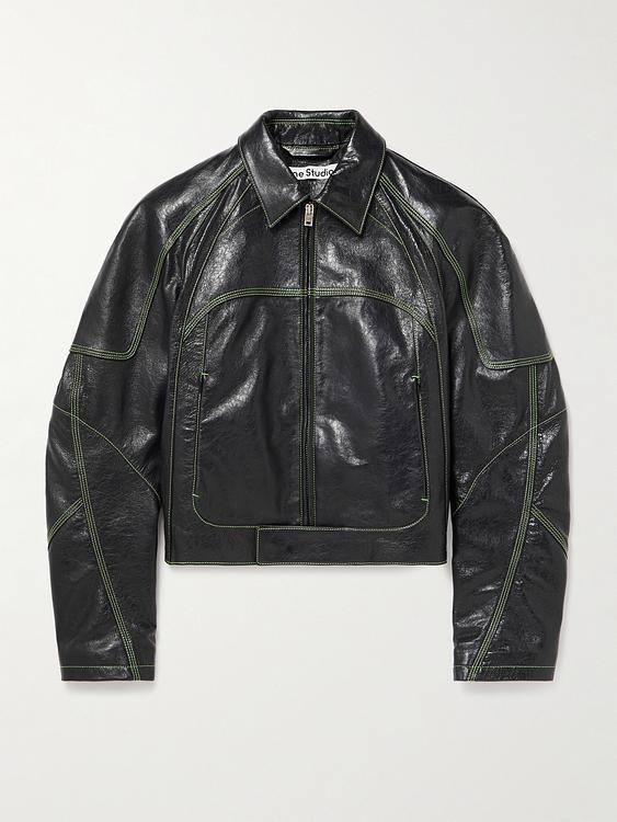 Black leather jacket from Acne Studios