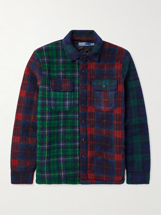 Checkered dark blue fleece jacket from Polo Ralph Lauren