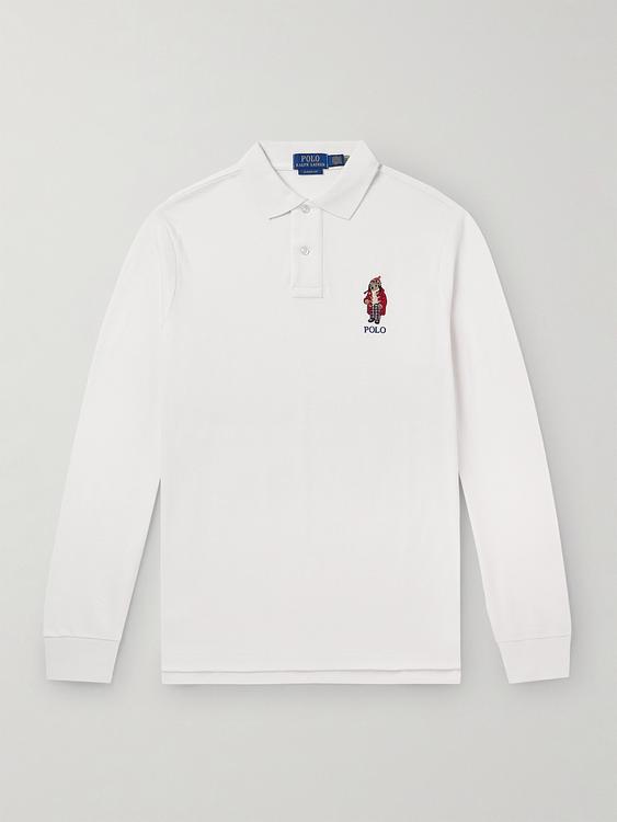 White long sleeve polo shirt from Polo Ralph Lauren