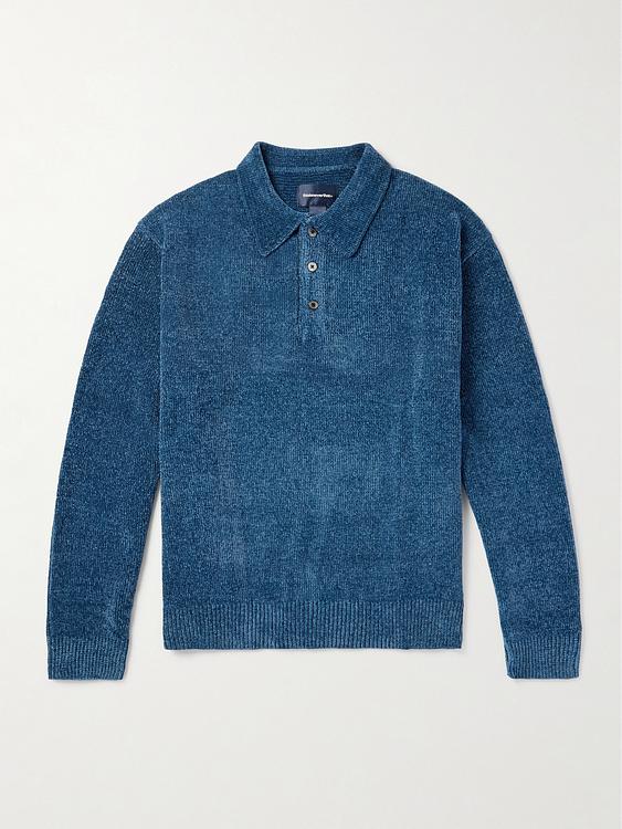 Dark blue long sleeve polo shirt from Thisisneverthat