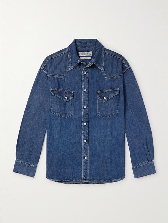 Dark blue denim shirt from Remi Relief