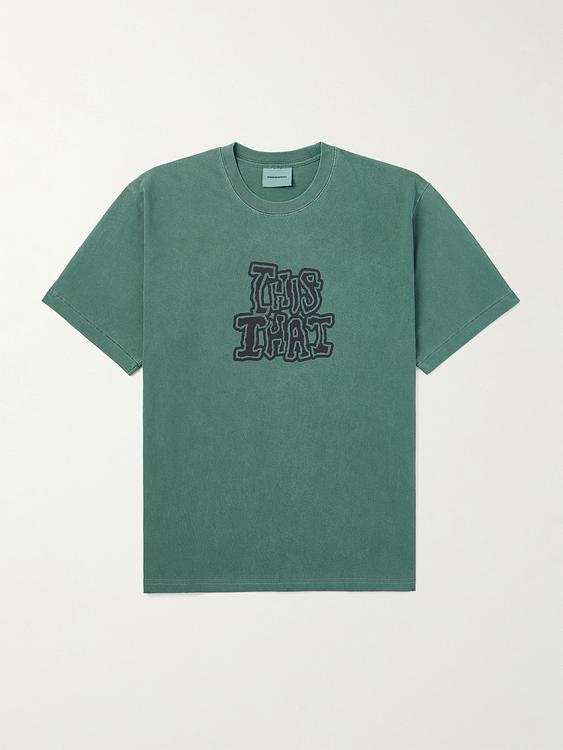 Print teal t-shirt from Thisisneverthat