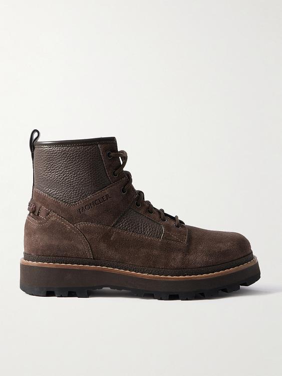 Dark brown lace-up boots from Moncler