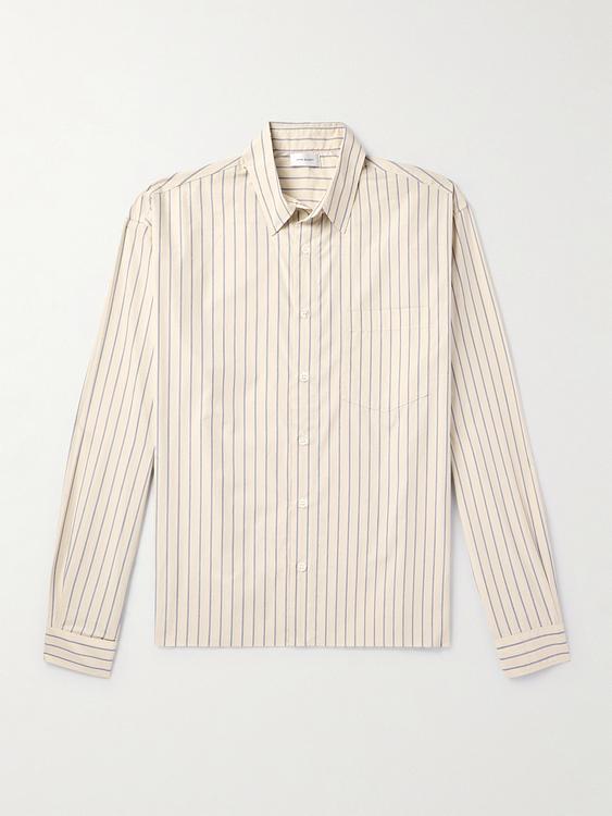 Striped white casual shirt from John Elliott