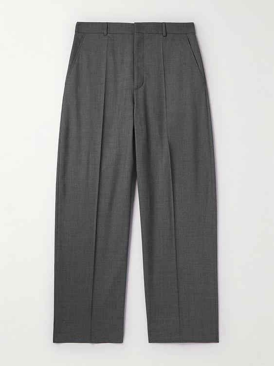 Dark grey wide-leg formal trousers from Valentino Garavani