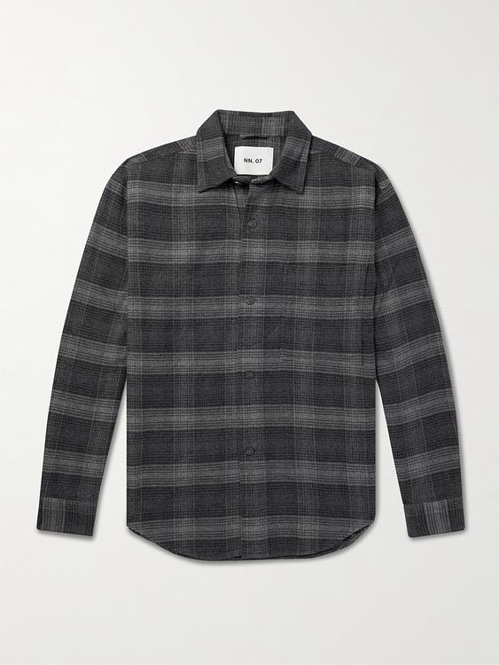 Checkered dark grey overshirt from NN07