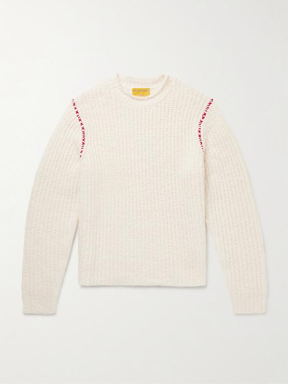 White sweater from Guest In Residence