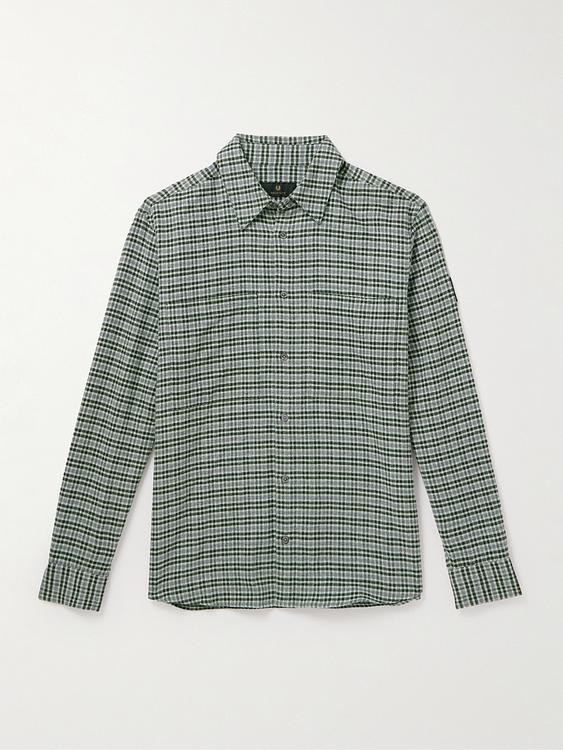 Checkered grey flannel shirt from Belstaff