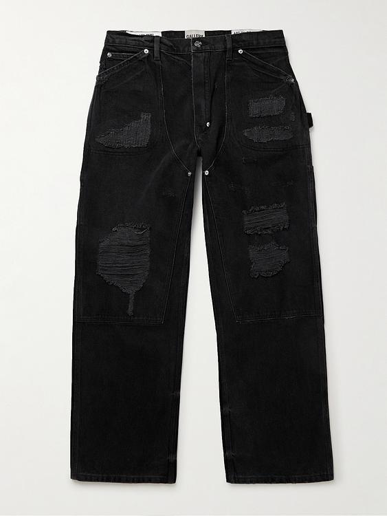 Black distressed jeans from Gallery Dept.