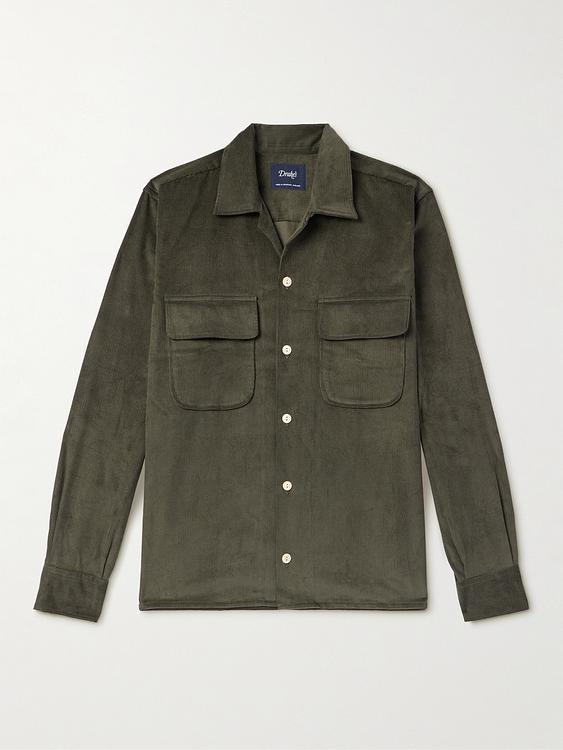 Dark green casual shirt from Drake's