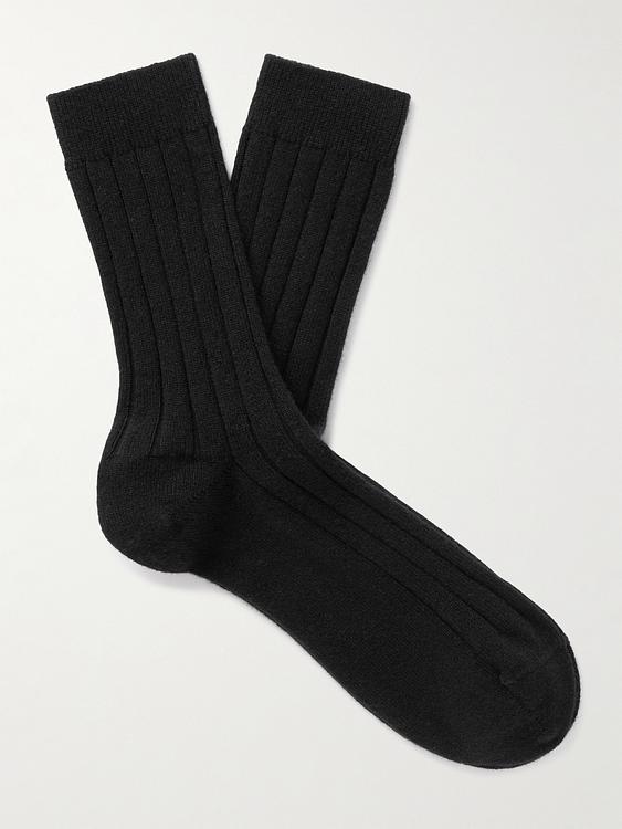 Black socks from Johnstons of Elgin