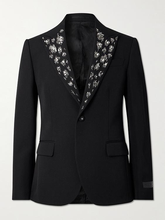 Black suit jacket from Versace
