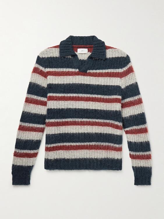 Striped multicolor cashmere sweater from Mr P.