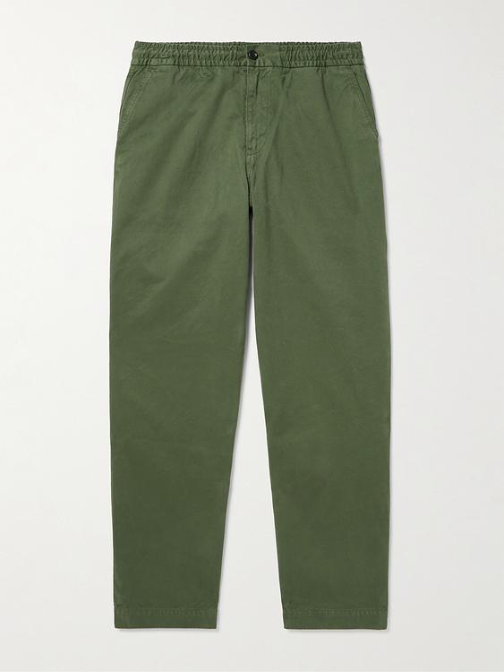 Dark green chinos from Drake's