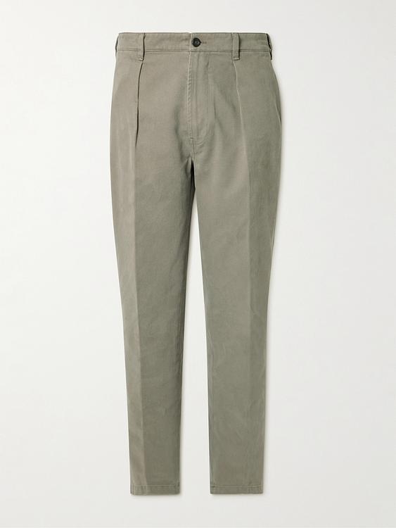 Taupe suit trousers from Drake's