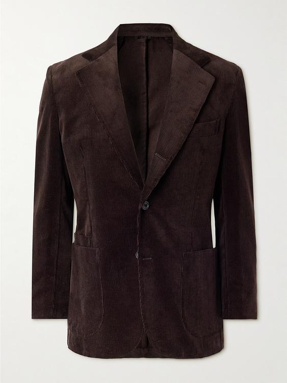 Dark brown blazer from Drake's