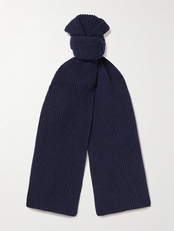 Dark blue scarve from Johnstons of Elgin