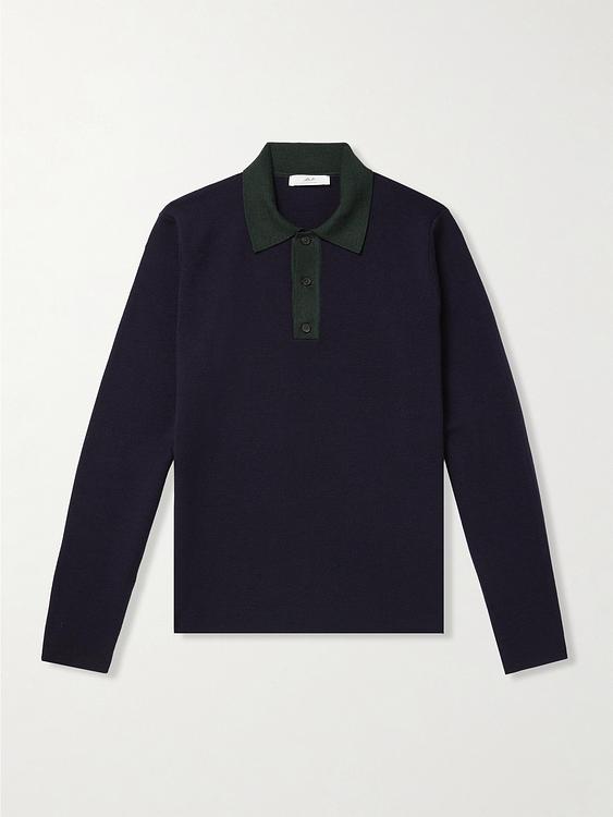 Black long sleeve polo shirt from Mr P.