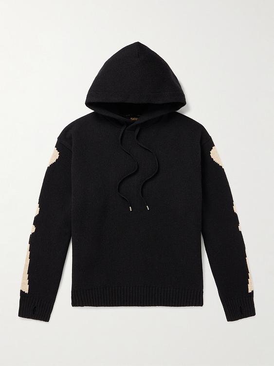 Black hooded sweatshirt from Kapital