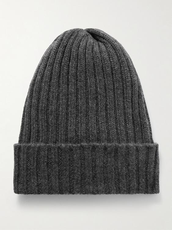 Dark grey beanie from Thom Sweeney
