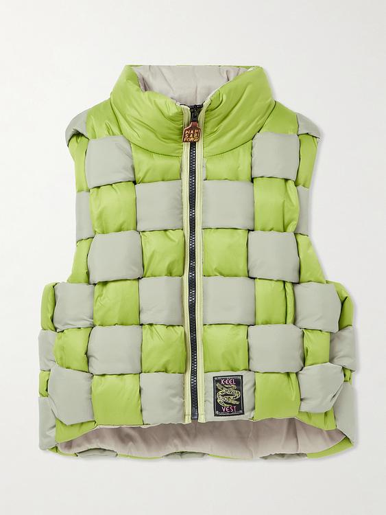 Checkered multicolor vest from Kapital