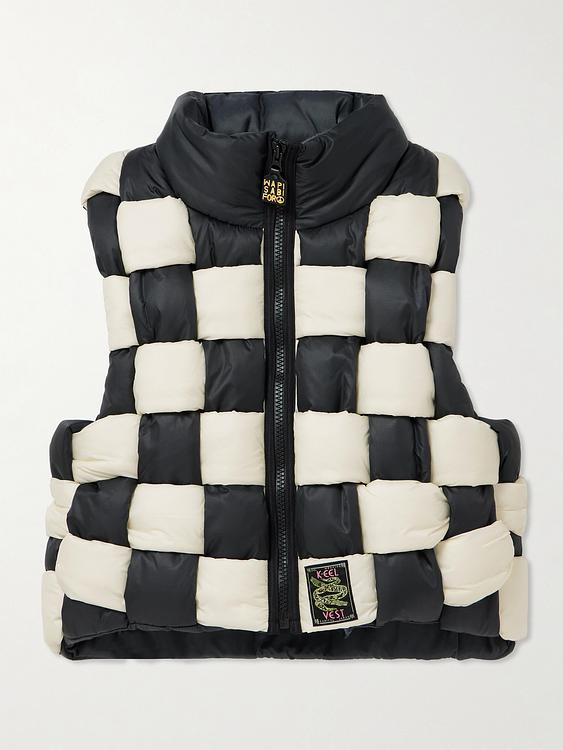 Checkered multicolor vest from Kapital