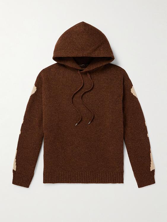 Dark brown hooded sweatshirt from Kapital