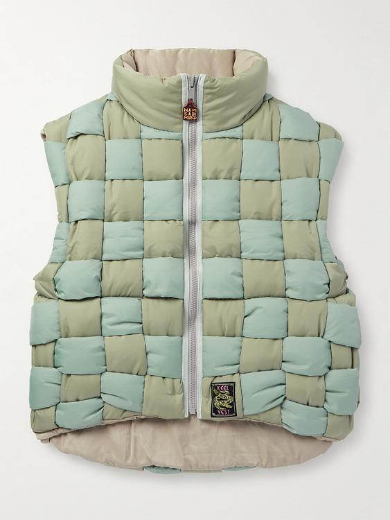 Checkered multicolor vest from Kapital