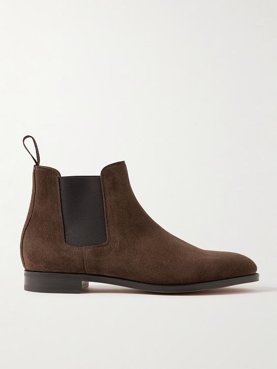 Dark brown chelsea boots from John Lobb