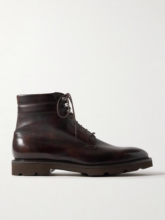 Black lace-up boots from John Lobb