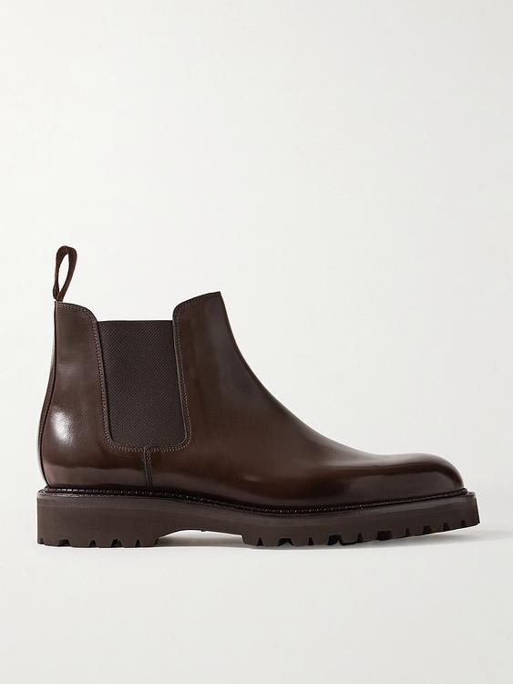 Dark brown chelsea boots from John Lobb