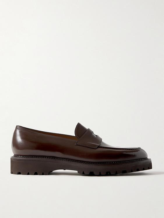 Dark brown loafers from John Lobb
