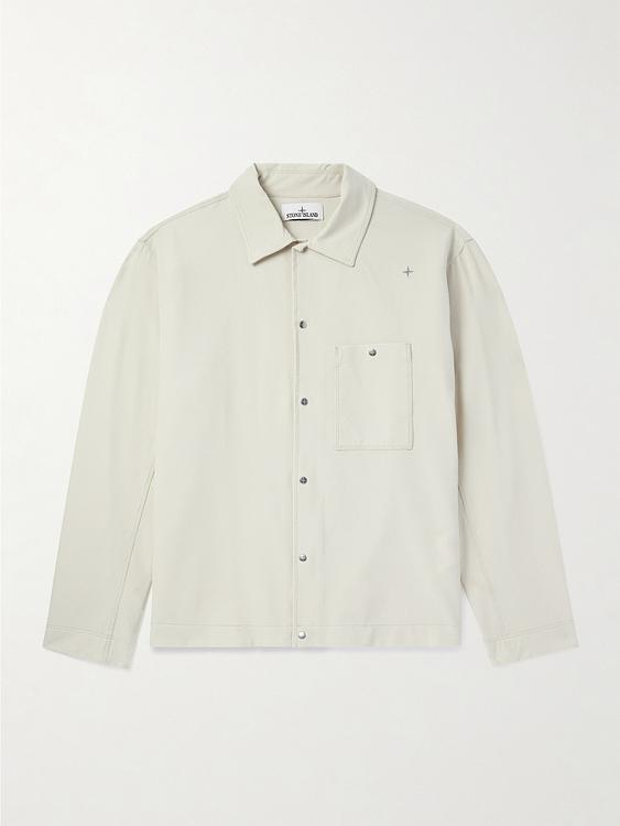 Grey overshirt from Stone Island