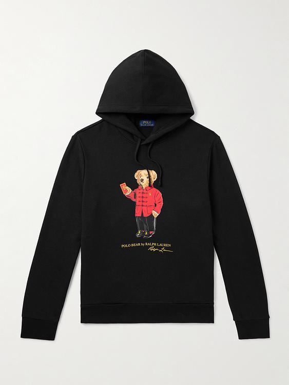 Print black hooded sweatshirt from Polo Ralph Lauren