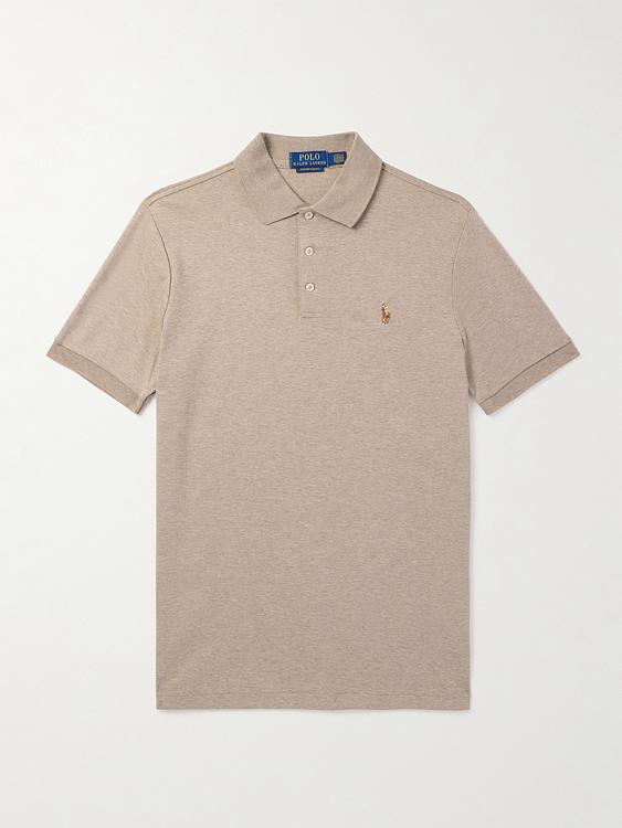 Taupe short sleeve polo shirt from Polo Ralph Lauren